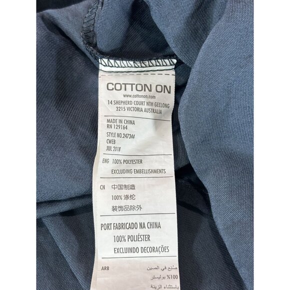 Navy Blue Cotton On Womens Sleeveless Cami Top M Adjustable Straps - Picture 5 of 9